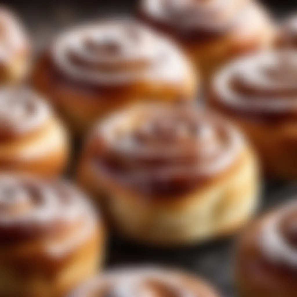 Freshly baked cinnamon buns