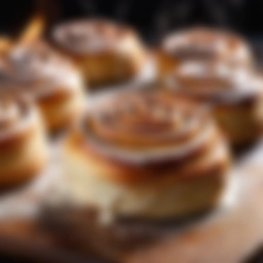 Artistic swirls of cinnamon and sugar dancing through the dough