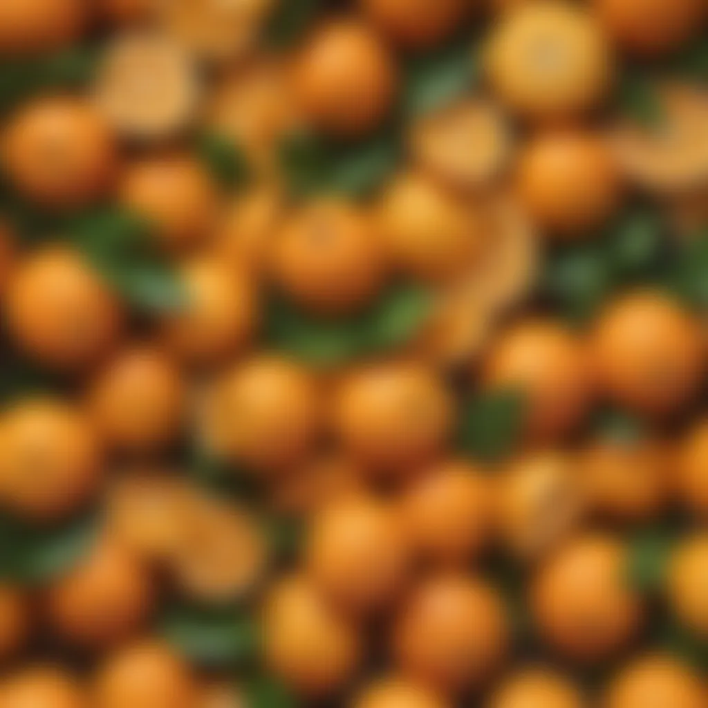 Close-up of citrus fruit packaging