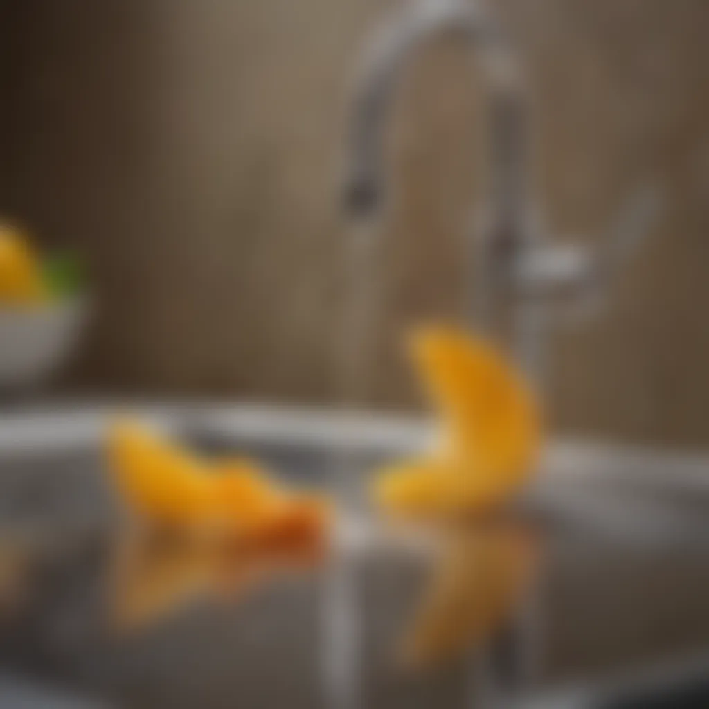 Sparkling Clean Kitchen Sink with Citrus Peel