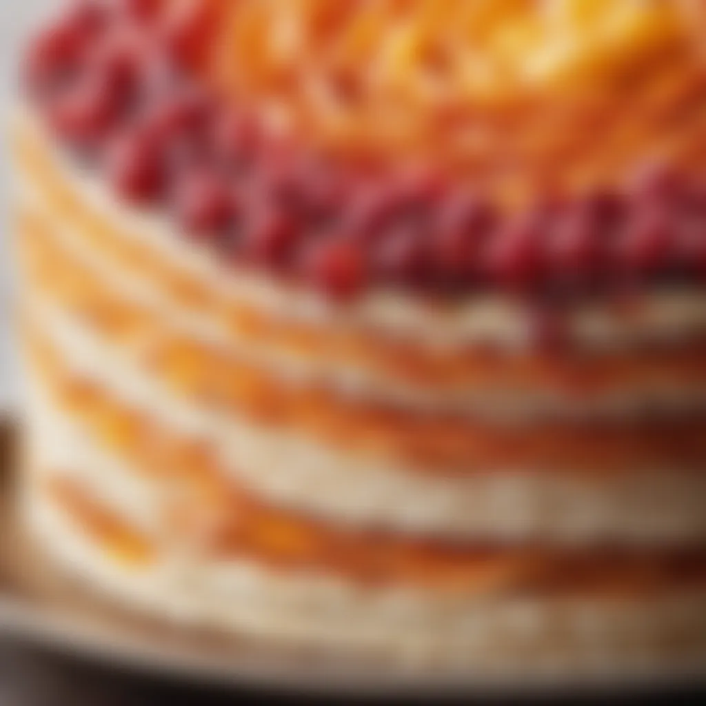 Close-up of the texture and layers of the Ampana delicacy