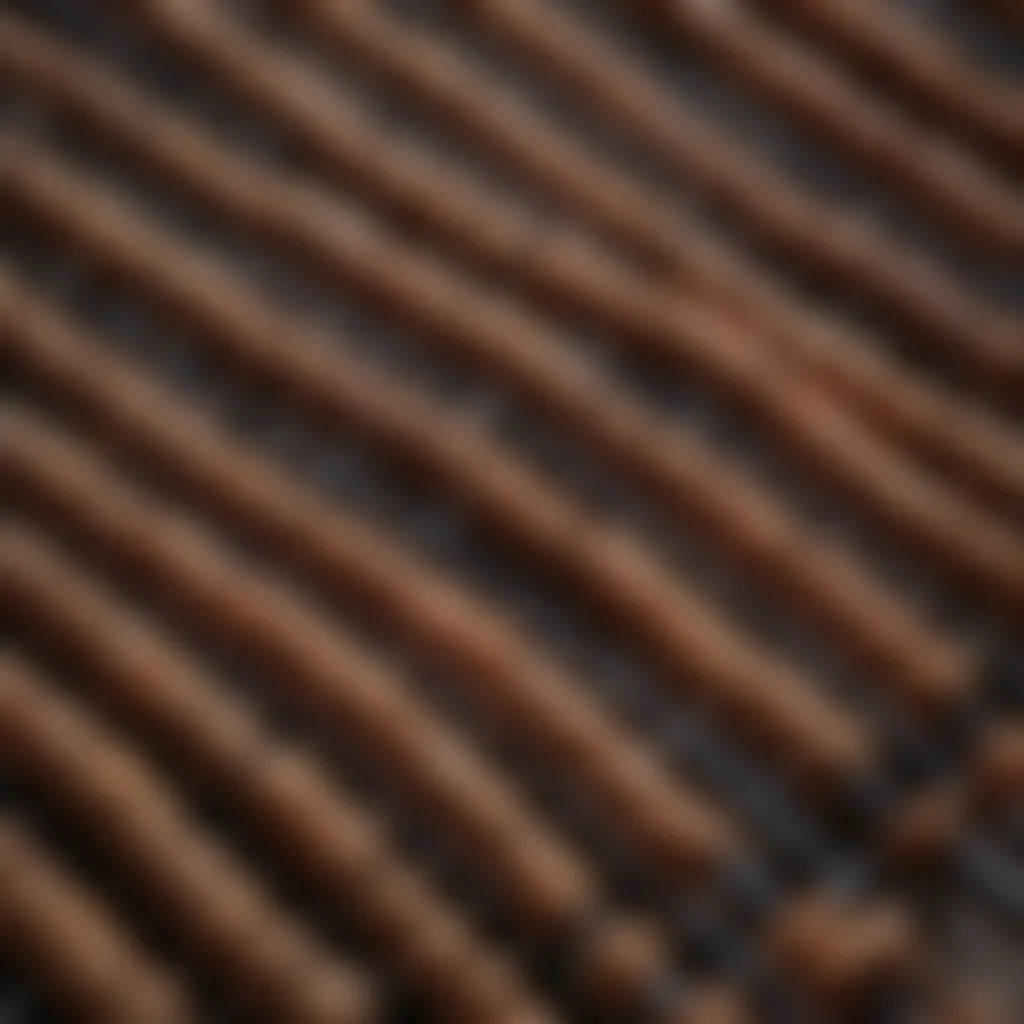 Close-up of traditional abacus materials arranged neatly