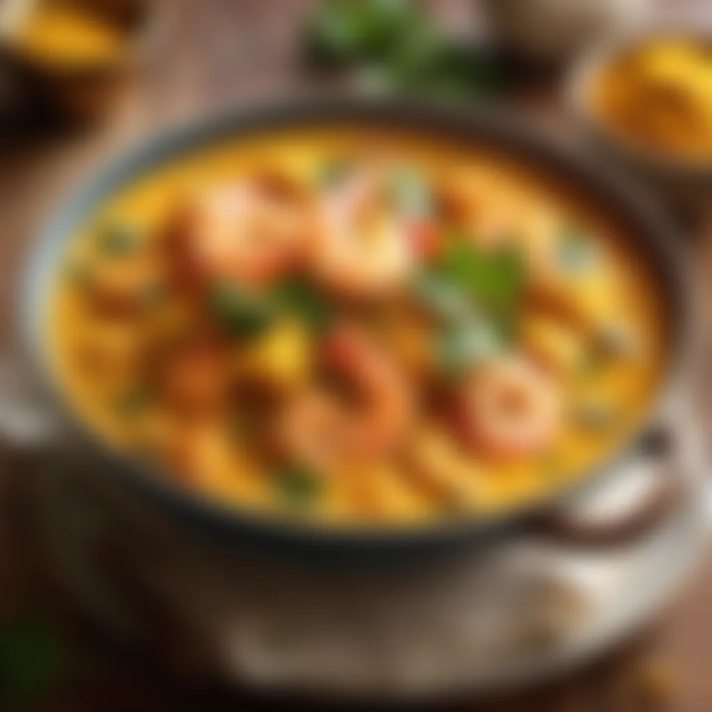 Coconut Curry Shrimp Stew with Turmeric Infusion