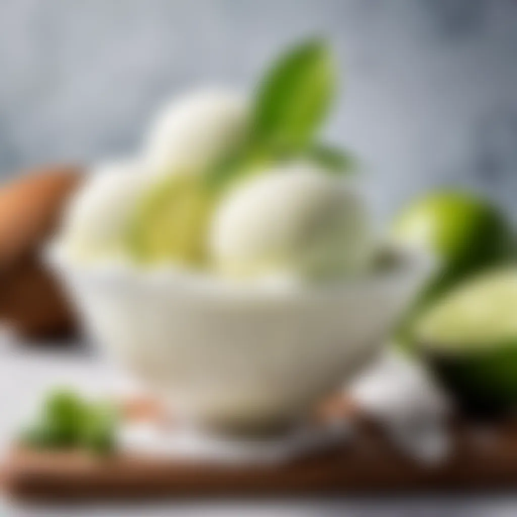 Refreshing Coconut Lime Sorbet