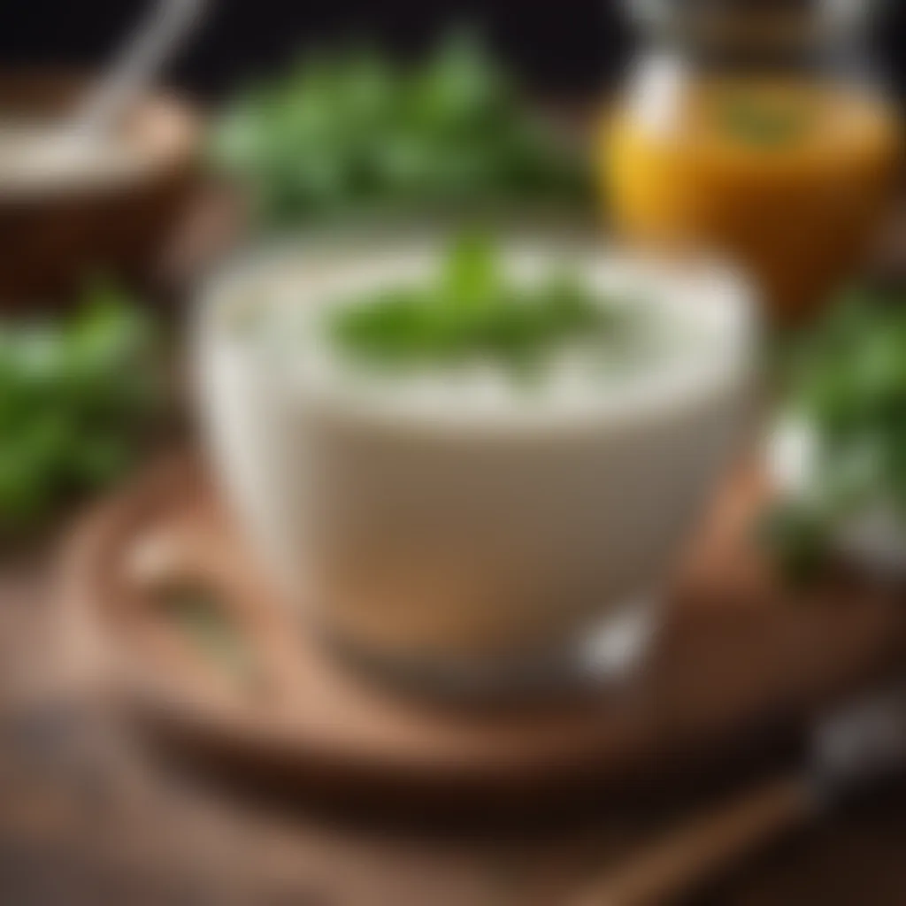 Coconut Milk and Fresh Herbs