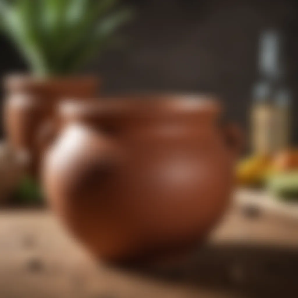 Traditional Colombian clay pot used for preparing aguapanela