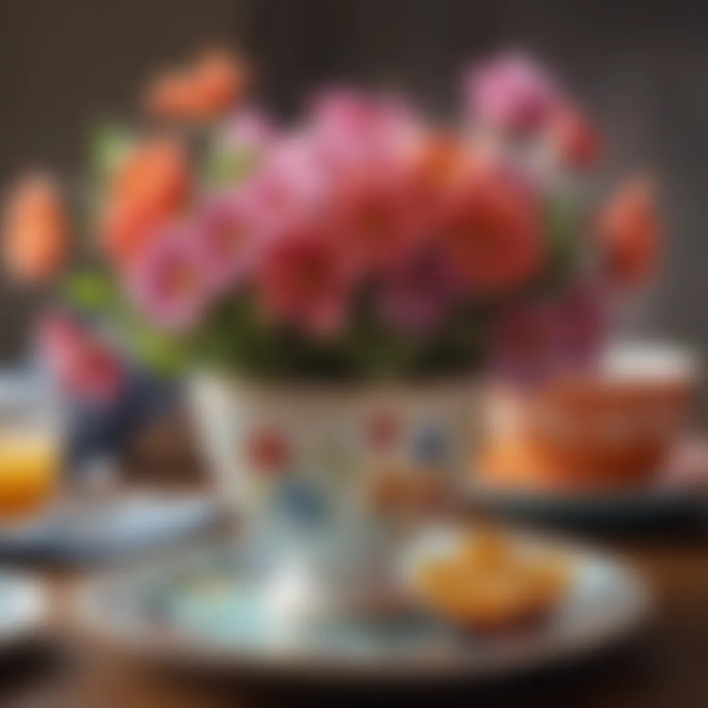 Colorful Floral Dishware Set