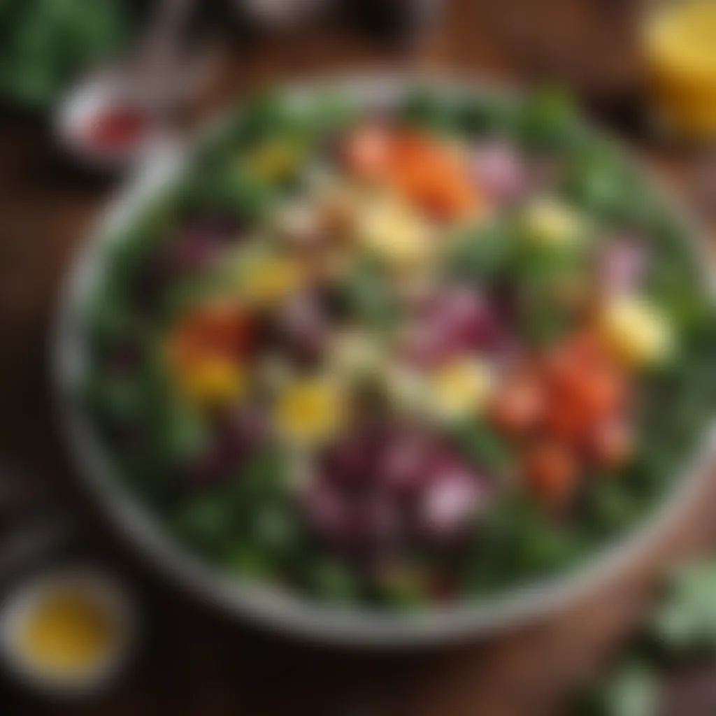 Nutrient-Packed Kale Salad Colorful kale salad with a variety of toppings