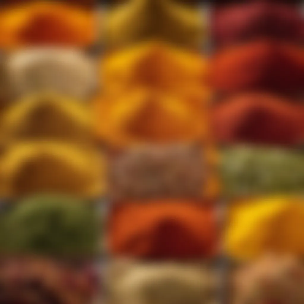 Assortment of colorful spices