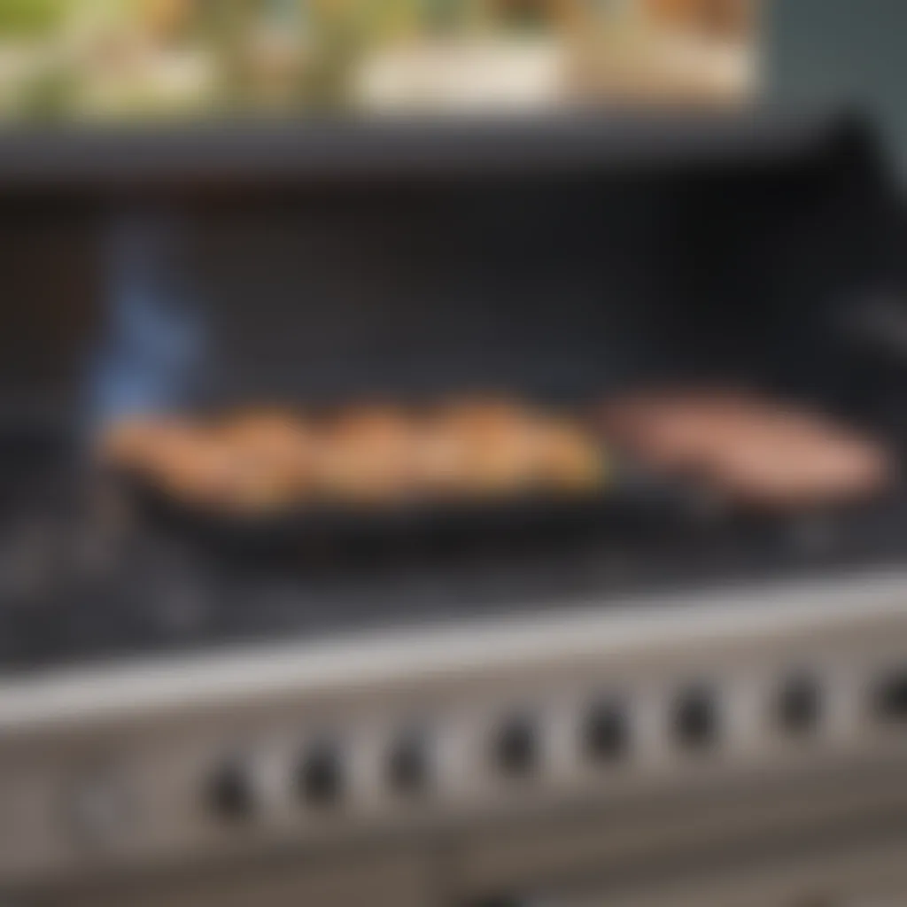 Close-up of the Nexgrill burner system highlighting its efficiency