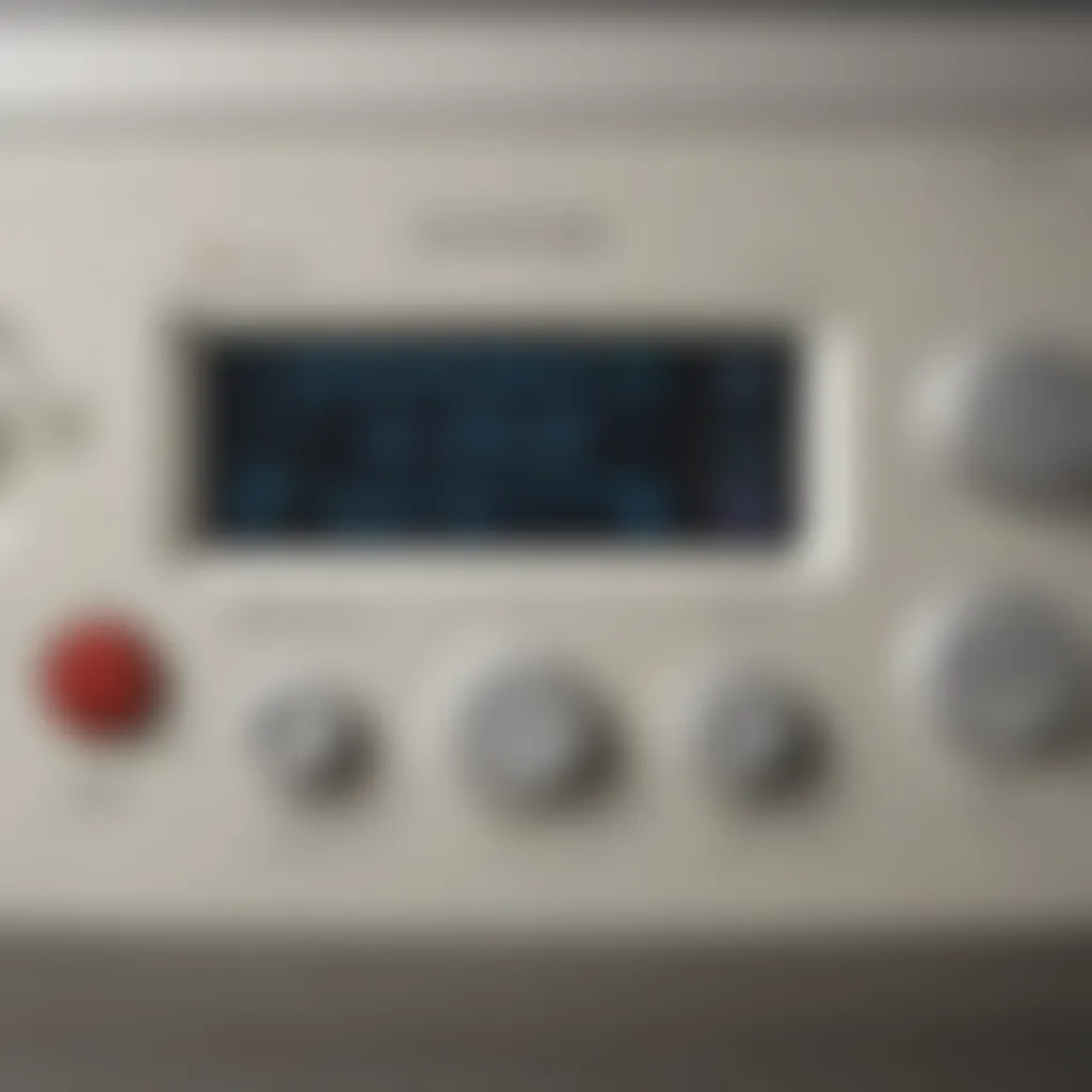 Close-up of the Zojirushi Neuro Fuzzy Rice Cooker control panel