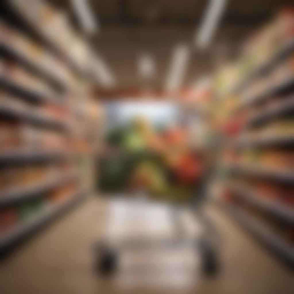 A budget-friendly cart filled with groceries