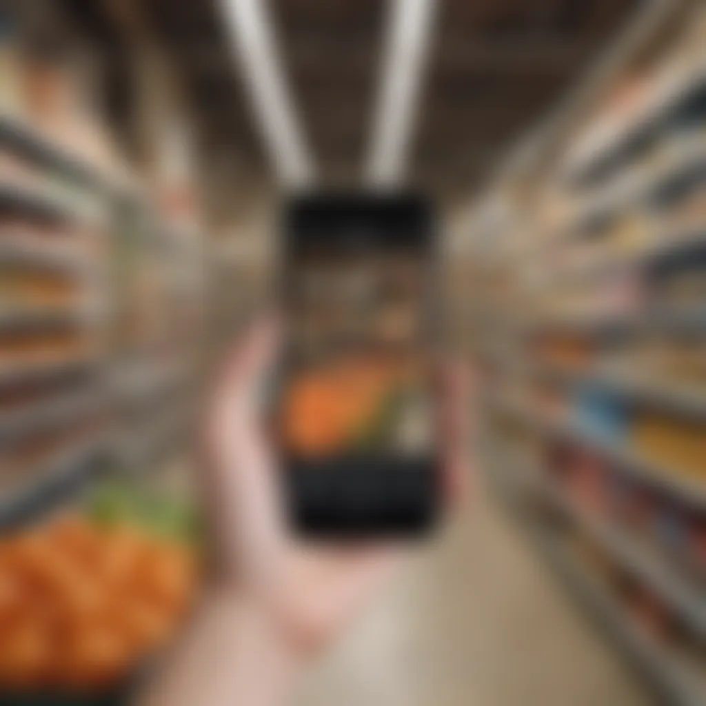 A digital grocery shopping app on a smartphone