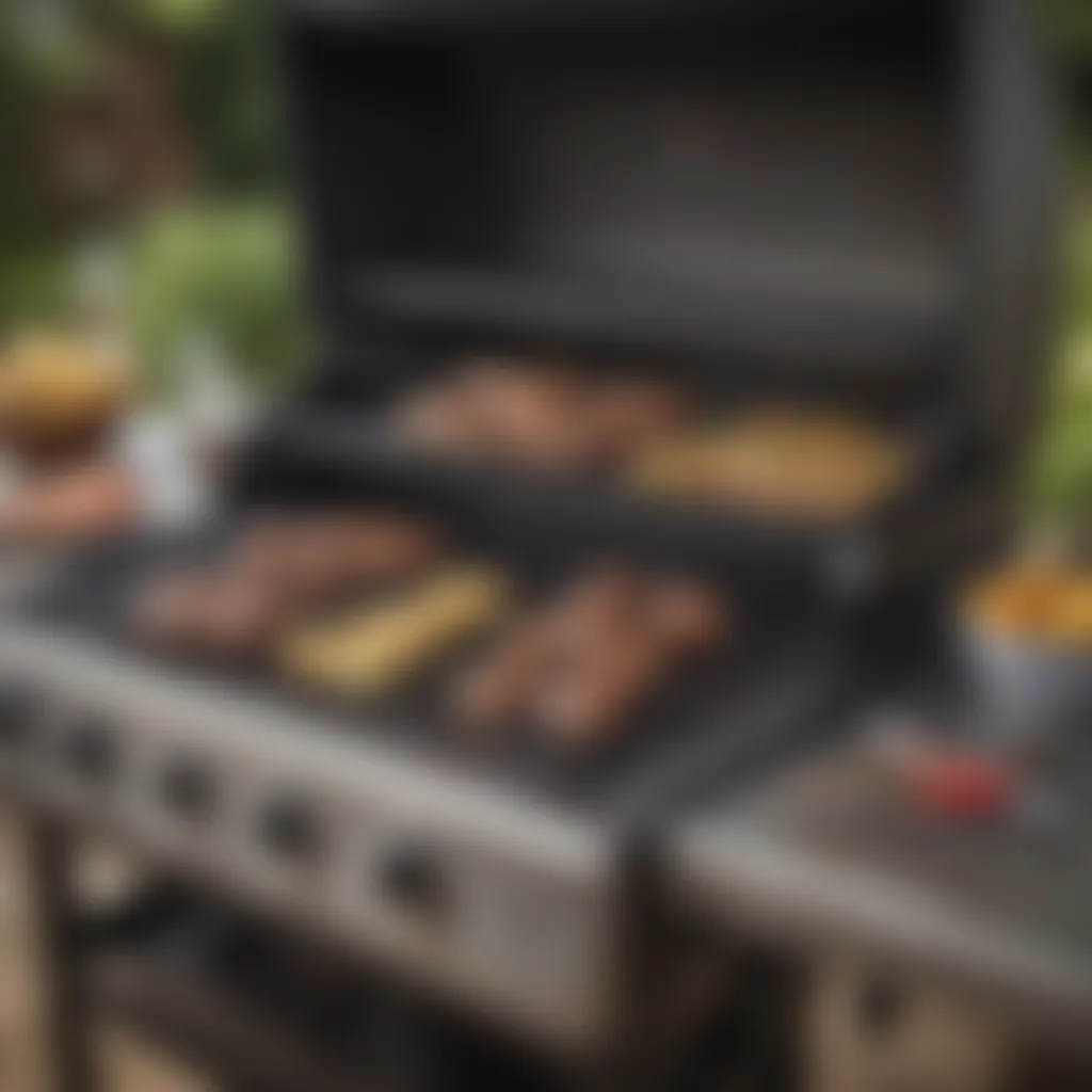 A beautifully arranged gas grill setup ready for action