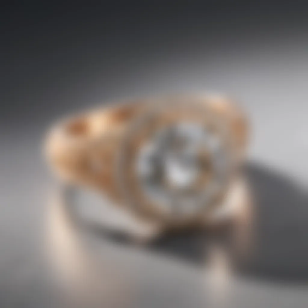 A beautifully finished ring set against a soft backdrop, symbolizing the elegance of completed jewelry.