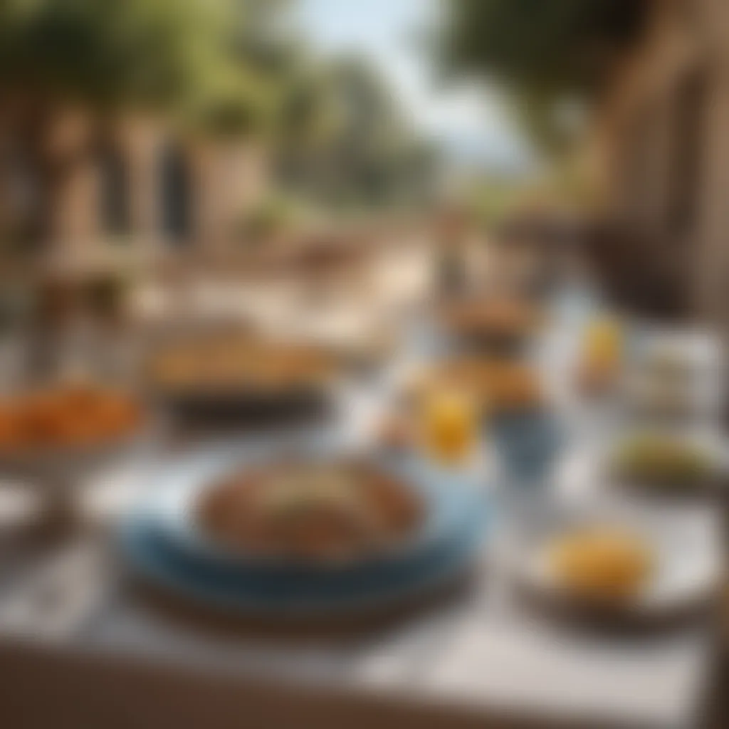 Cultural Significance of Mediterranean Dining A picturesque Mediterranean landscape showcasing traditional dining settings
