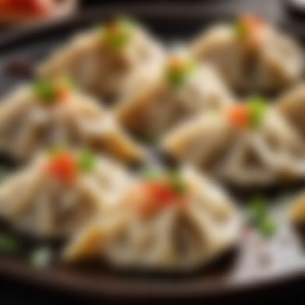 Cooked Gyoza Dumplings