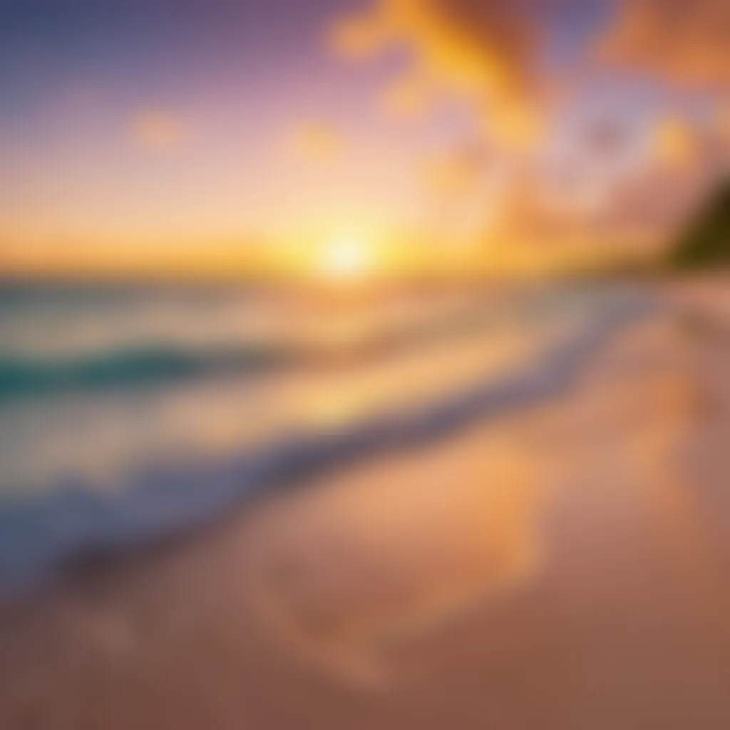 Tropical Paradise Beach Sunset