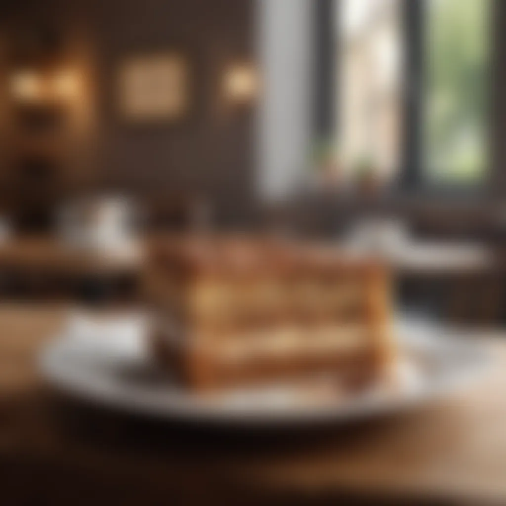 Exquisite Cafe Ambiance Exquisite cafe ambiance with coffee cake