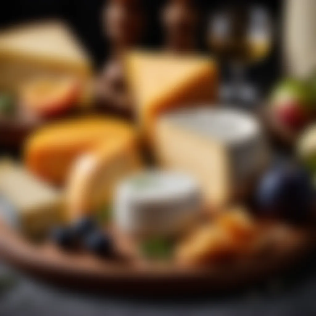 Gourmet cheese selection for cheese grits recipe