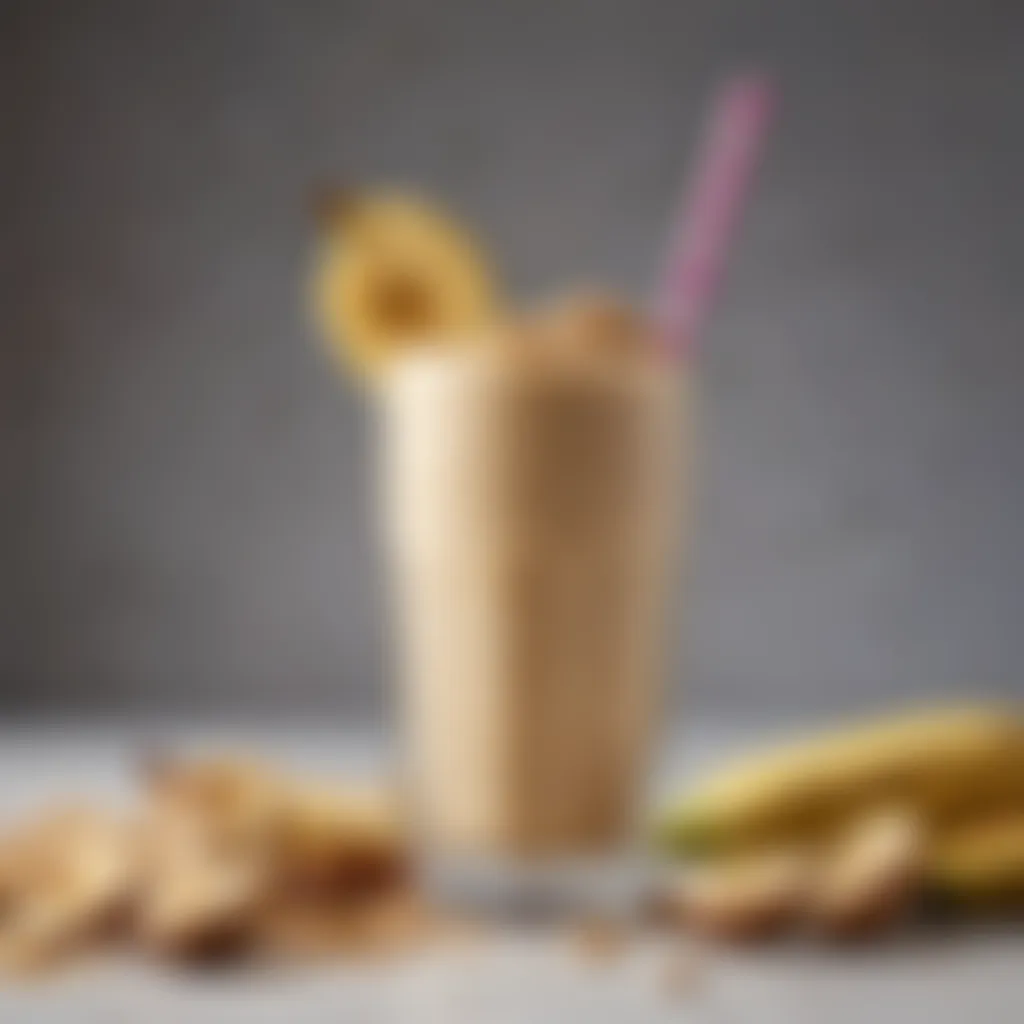 A creamy smoothie featuring luscious bananas and rich almond butter