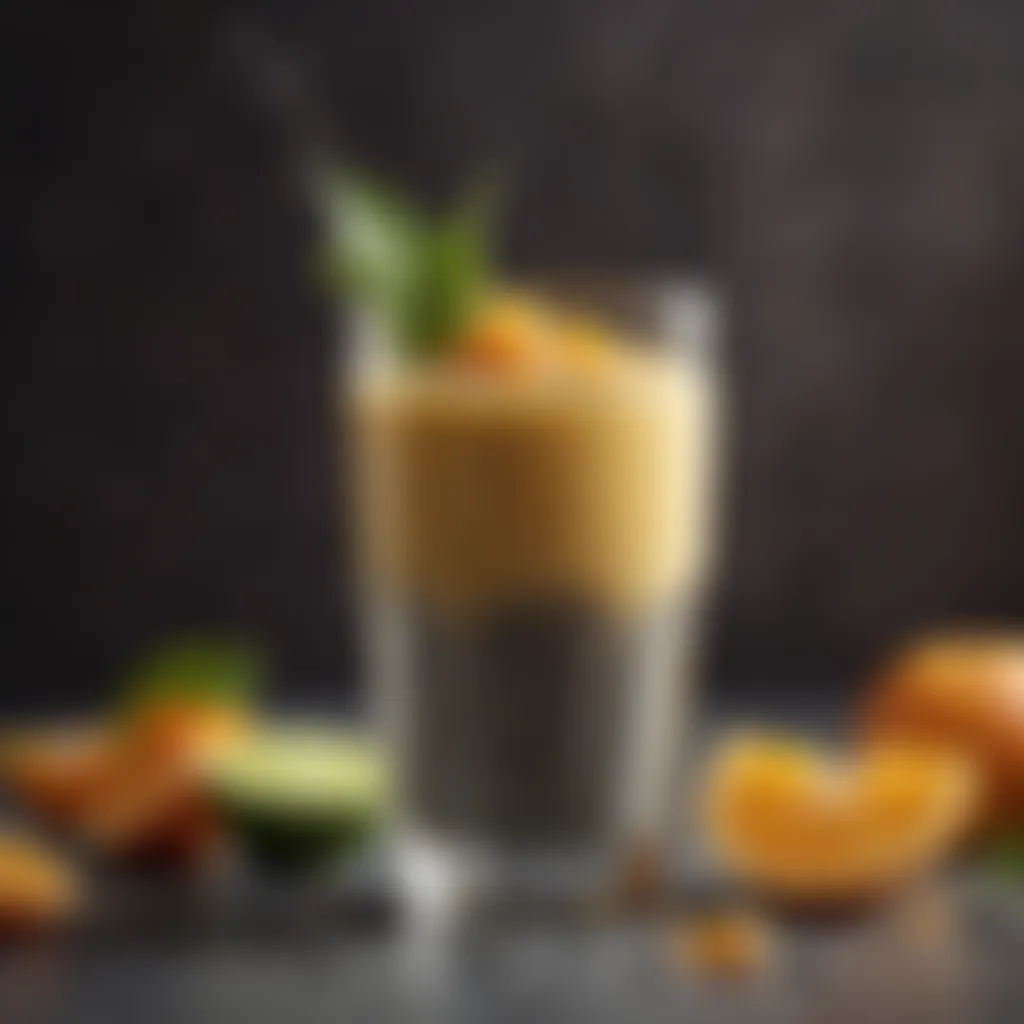 An energizing smoothie bursting with citrus fruits and chia seeds