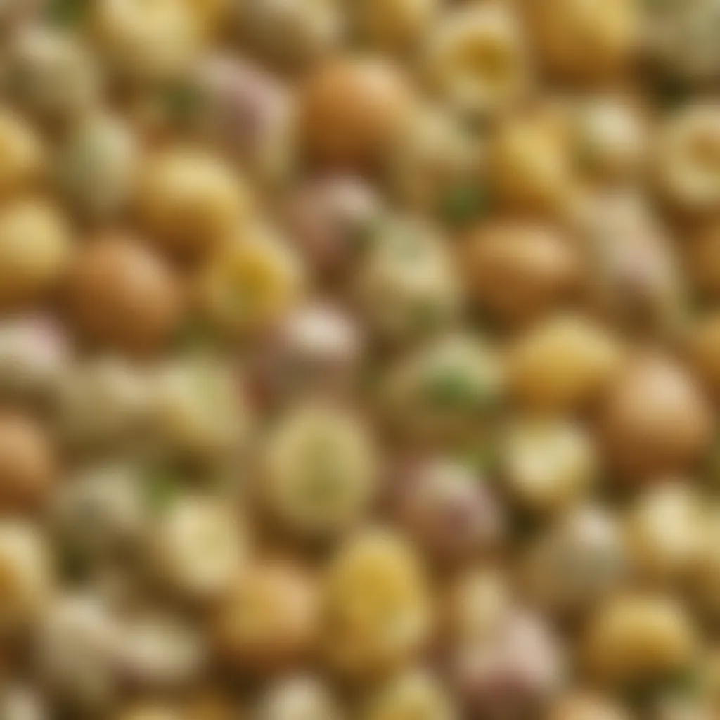 Creative Variations of Potato Salad An artistic layout of traditional and modern potato salad variations, emphasizing creativity.