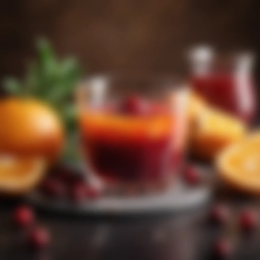 Cranberry Sauce Ingredients with Vibrant Oranges