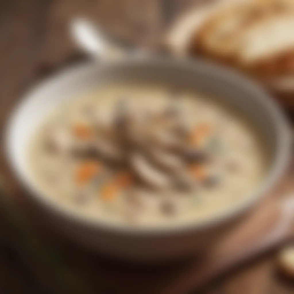 Creamy Chicken Soup with Wild Mushroom Medley