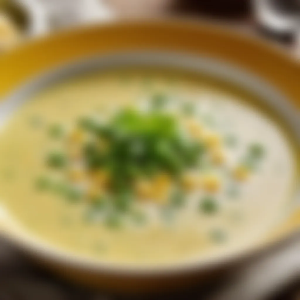 Creamy Corn and Pea Soup