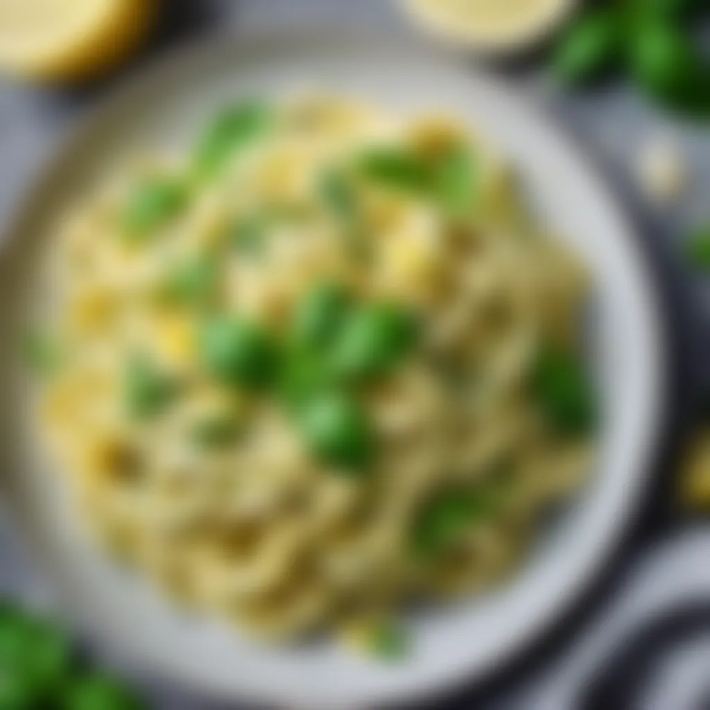 Creamy Courgette Pasta with Lemon and Basil