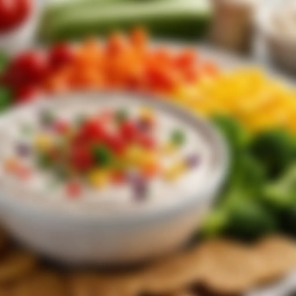 Creamy Dip with Colorful Vegetables