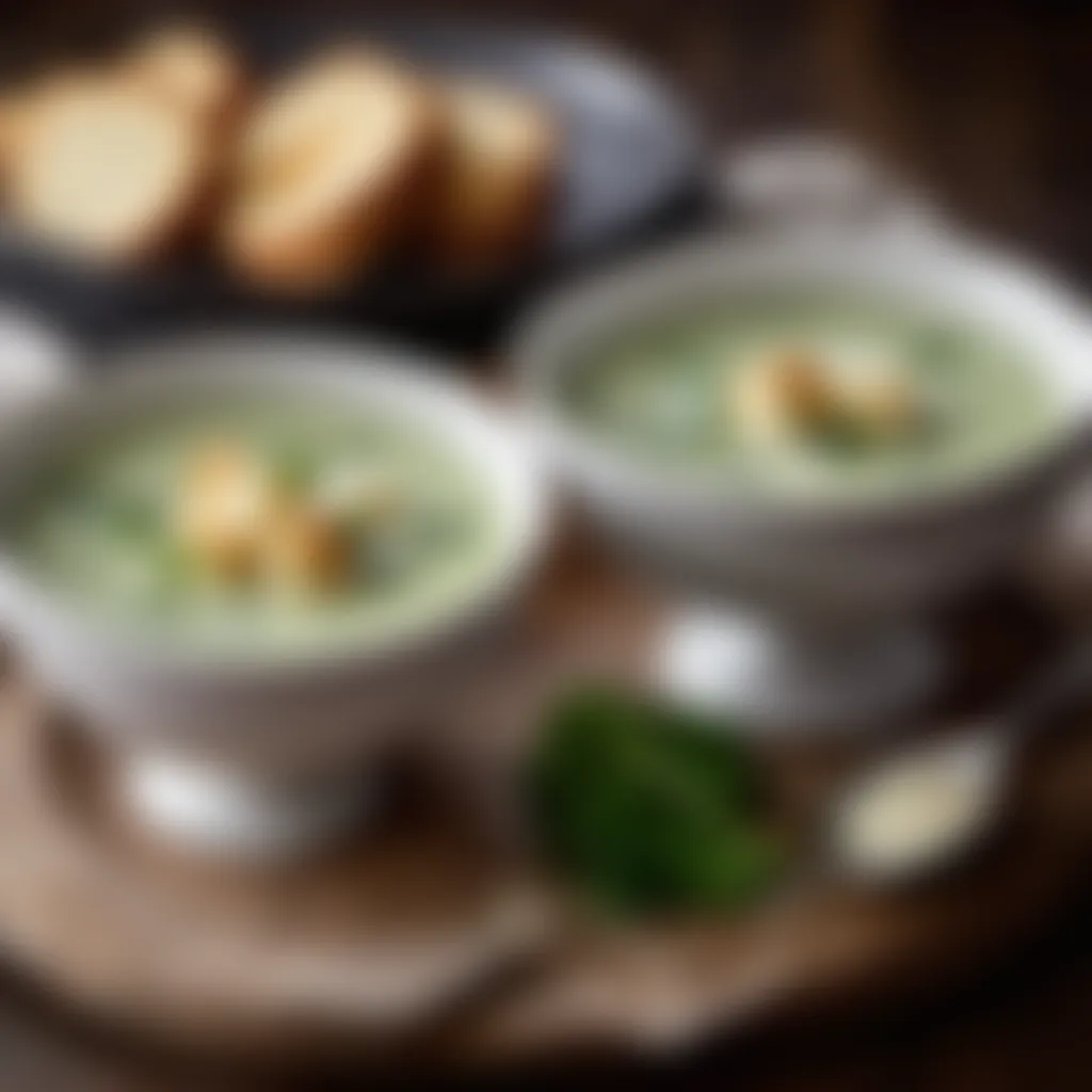 Creamy Escarole Soup with Parmesan Croutons