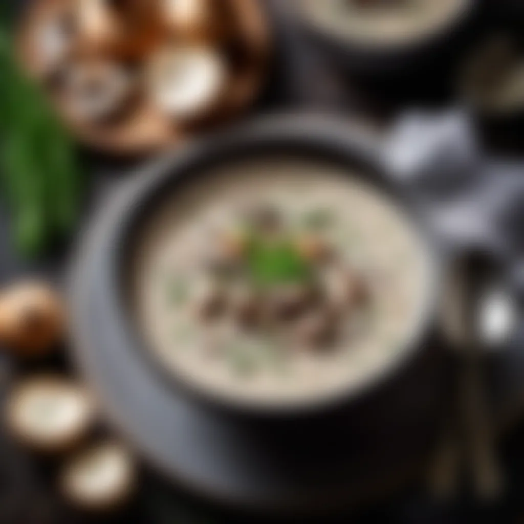 Creamy Mushroom Soup with Herbs