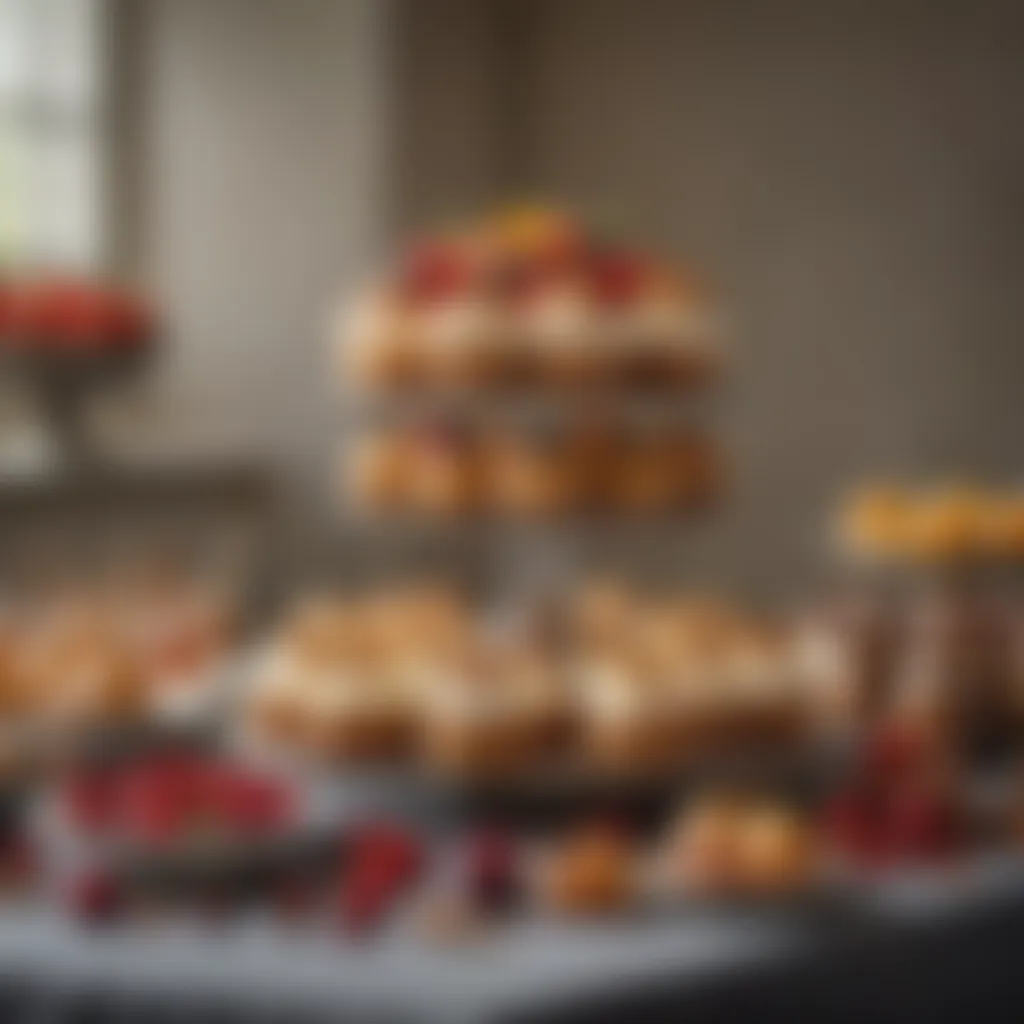 An assortment of delectable desserts artfully arranged on a table