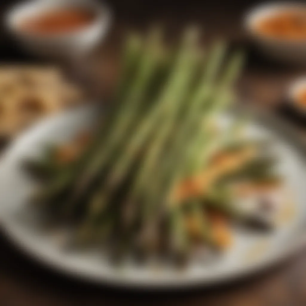 Crispy Asparagus Fries on Elegant Platter