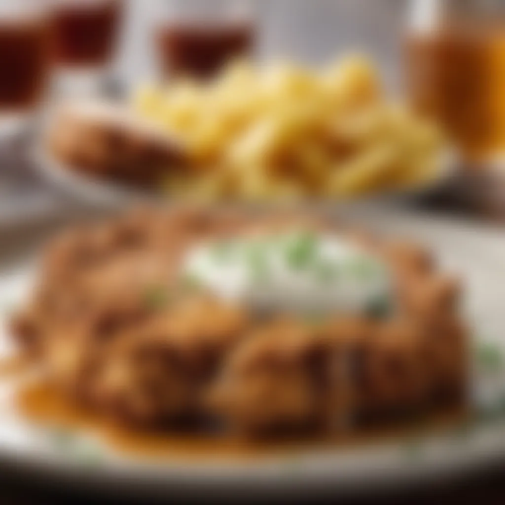 Crispy Chicken Fried Steak on a Plate