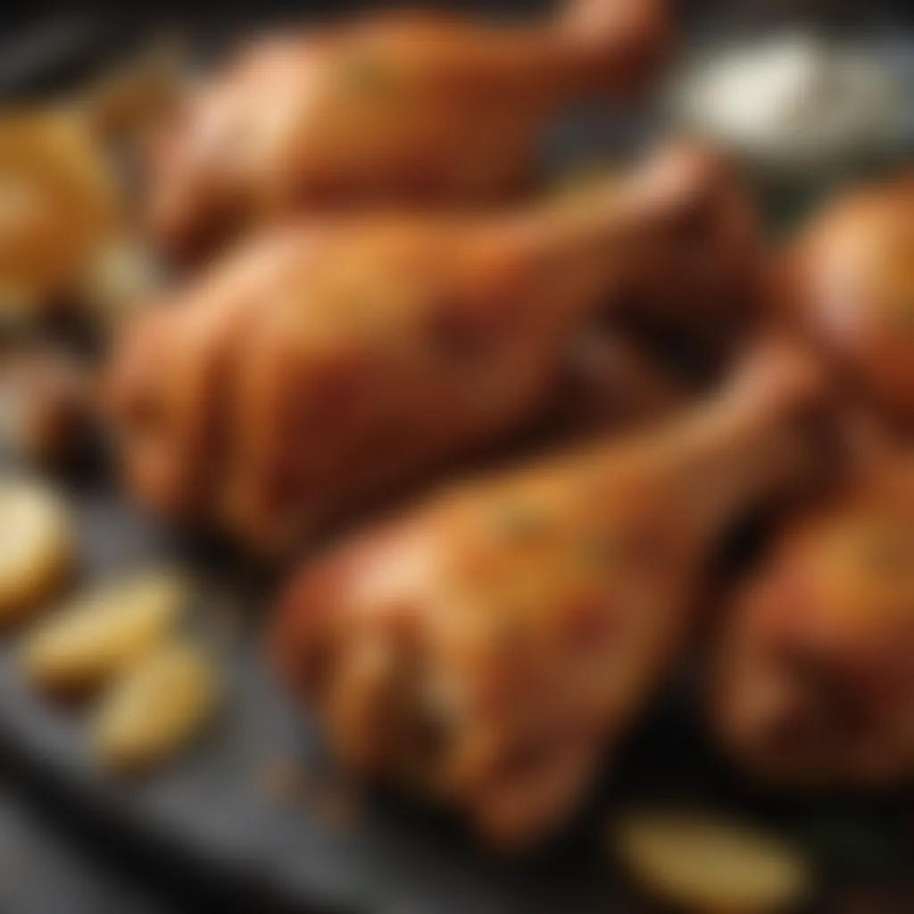 Culinary Crispy Delight Golden crispy perfection of roasted chicken wings