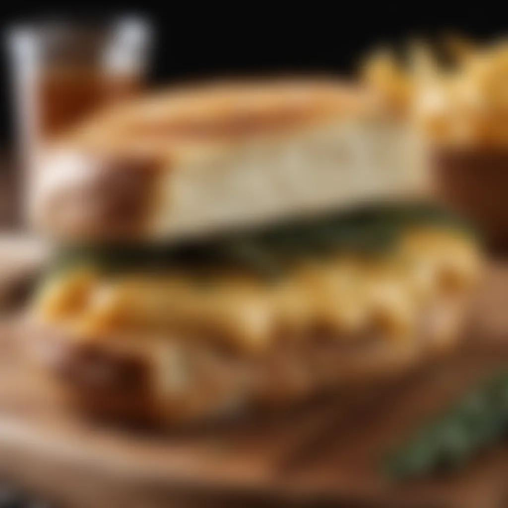 Aged Cheddar with Rosemary Ciabatta Delight Crispy Parmesan crust on aged cheddar and rosemary-infused ciabatta