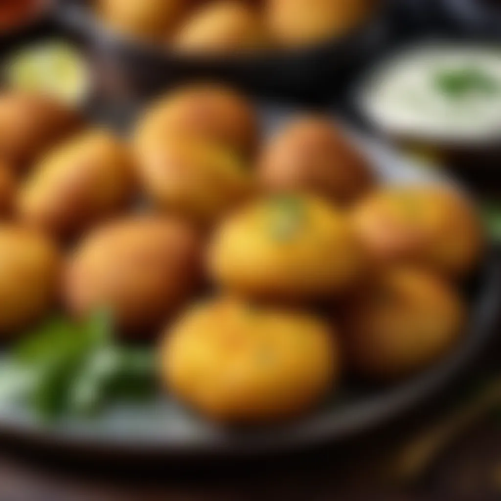 Golden Fried Potato Vadas