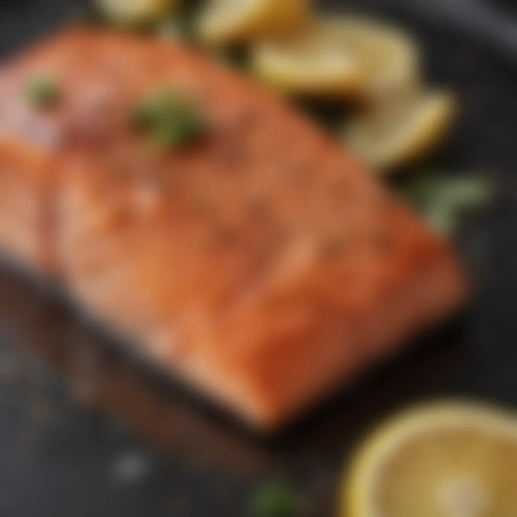 Crispy Skin Salmon Fillet on Pan