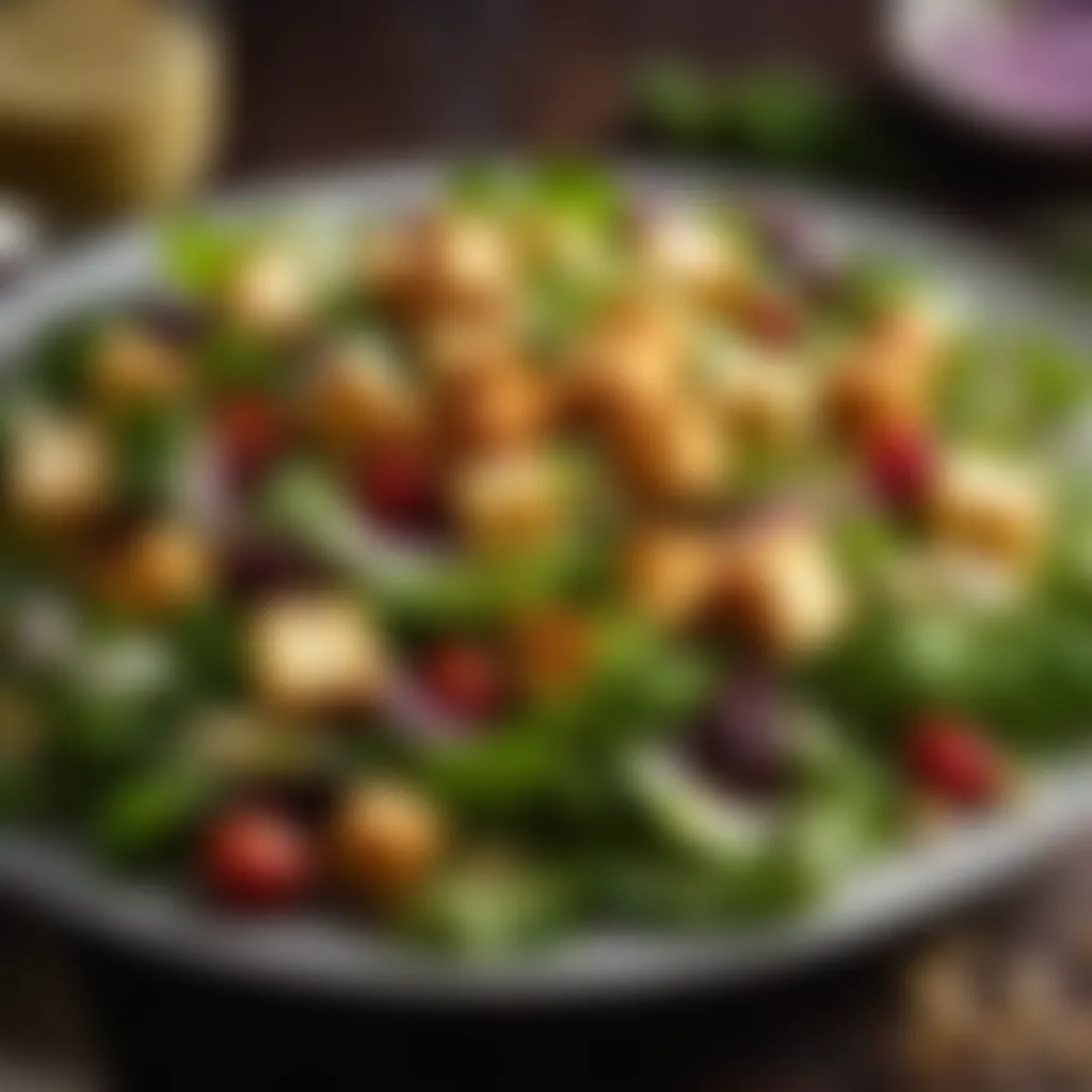 Croutons on Salad