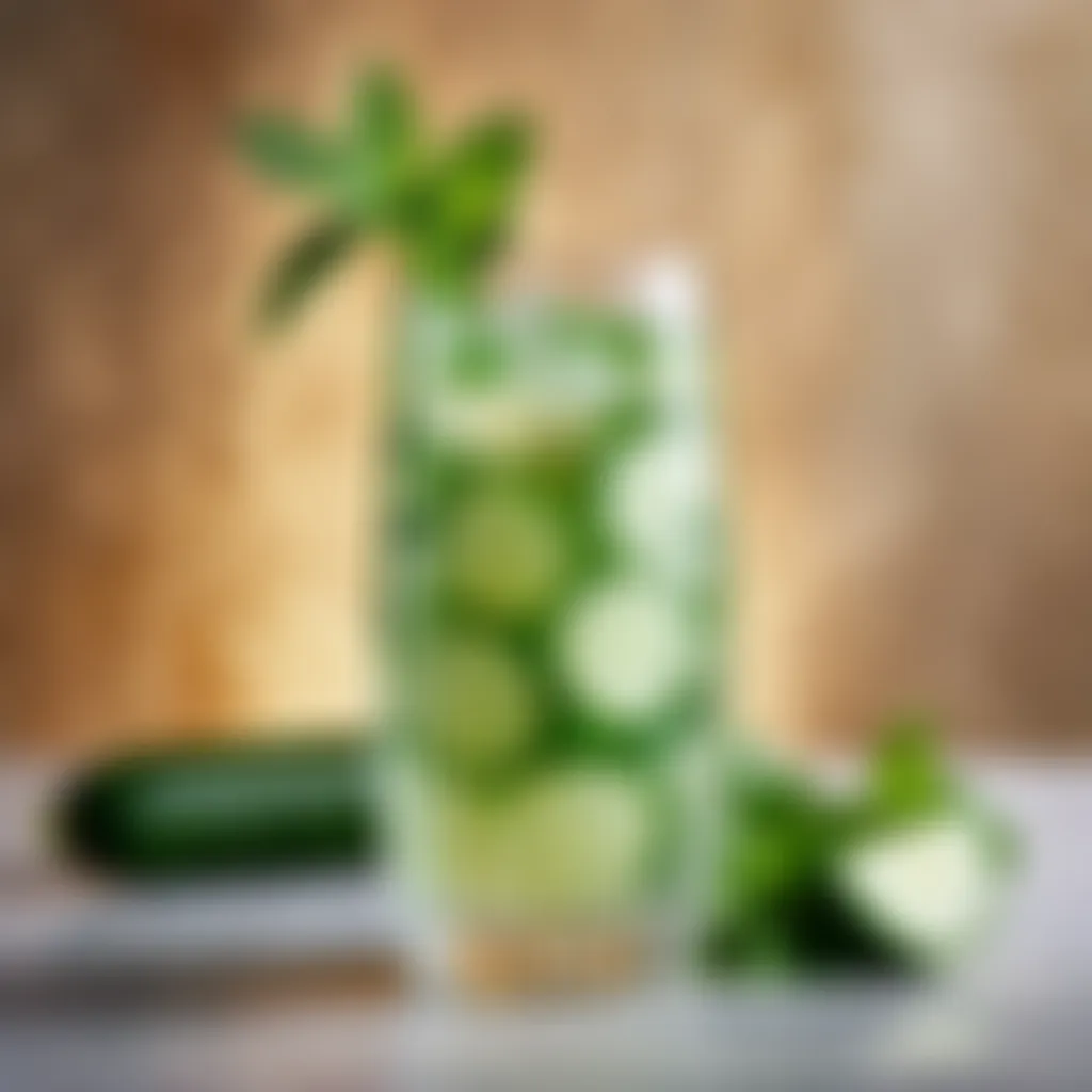 Cucumber and Mint Elixir in Elegant Glass