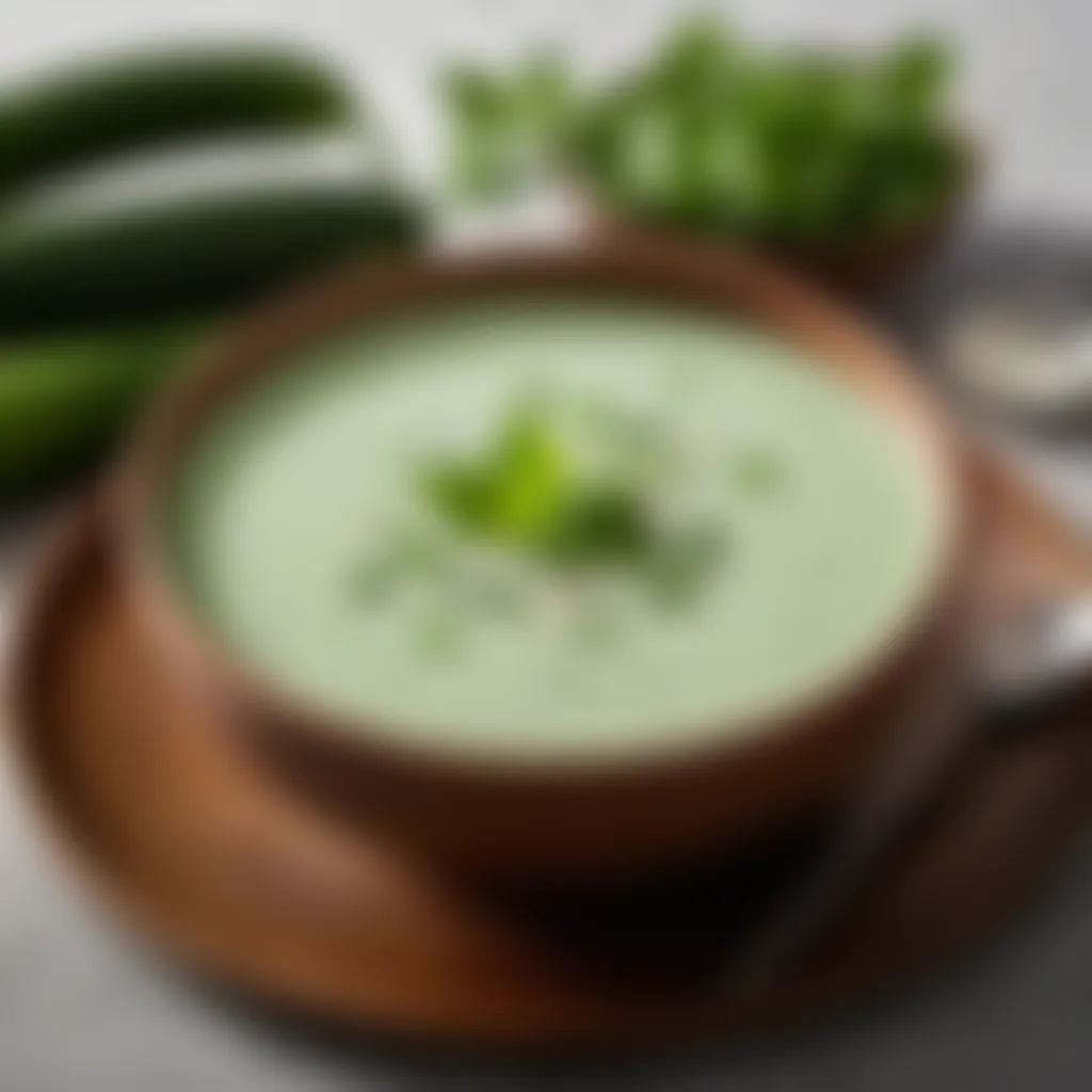 Chilled cucumber soup