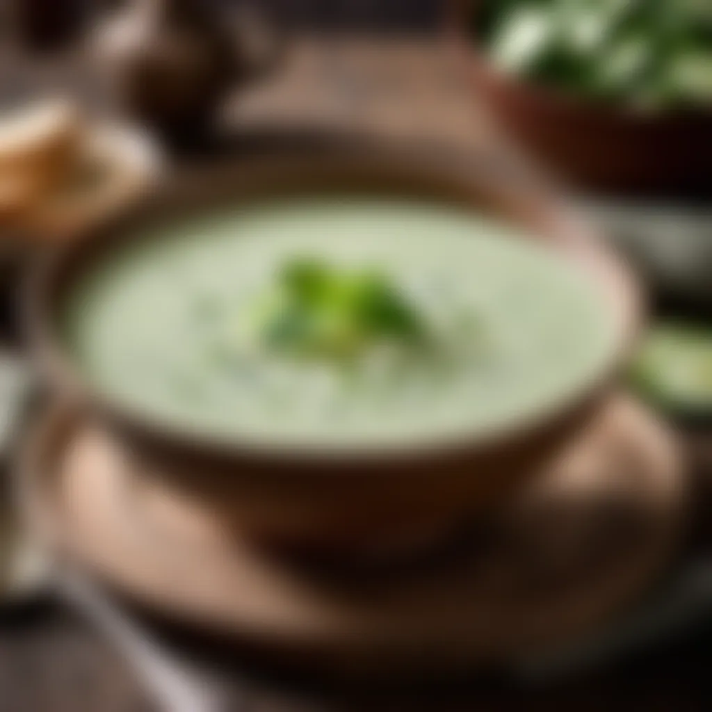 Creamy cucumber soup