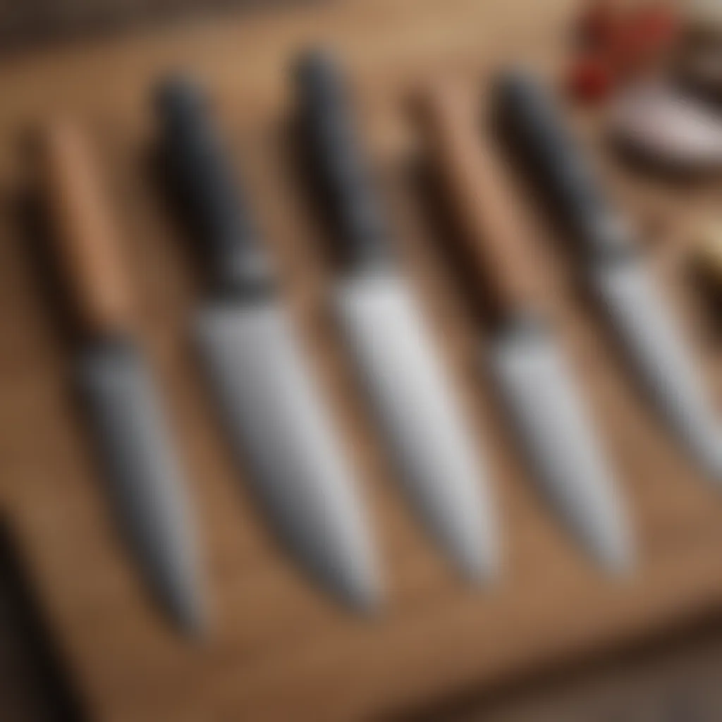 Variety of knives included in the set