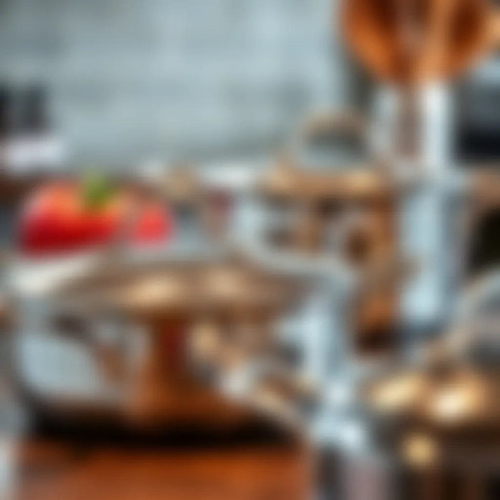 Close-up view of Cuisinart Multi-Clad cookware showcasing its polished finish