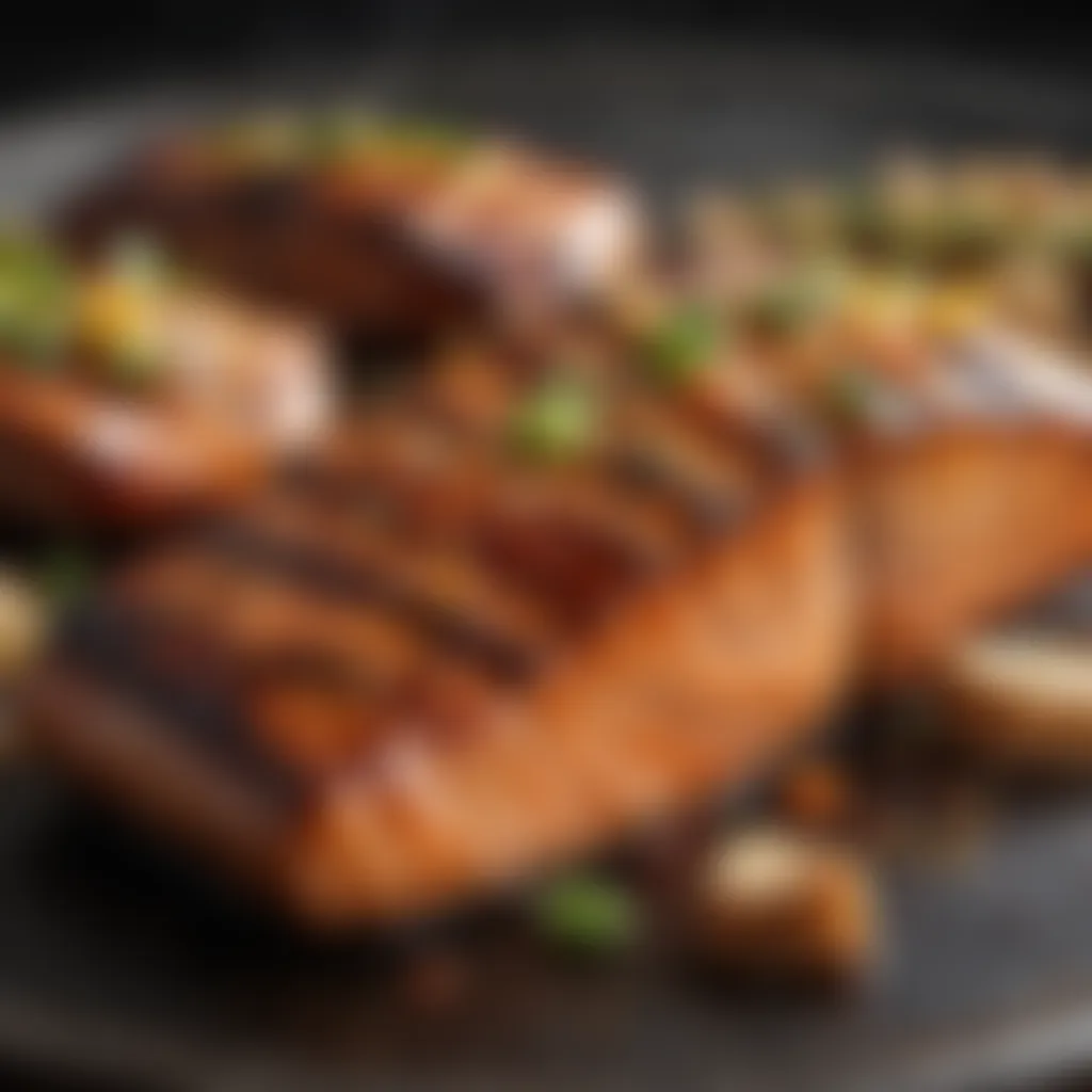 Perfectly Grilled Teriyaki Glazed Salmon Fillet