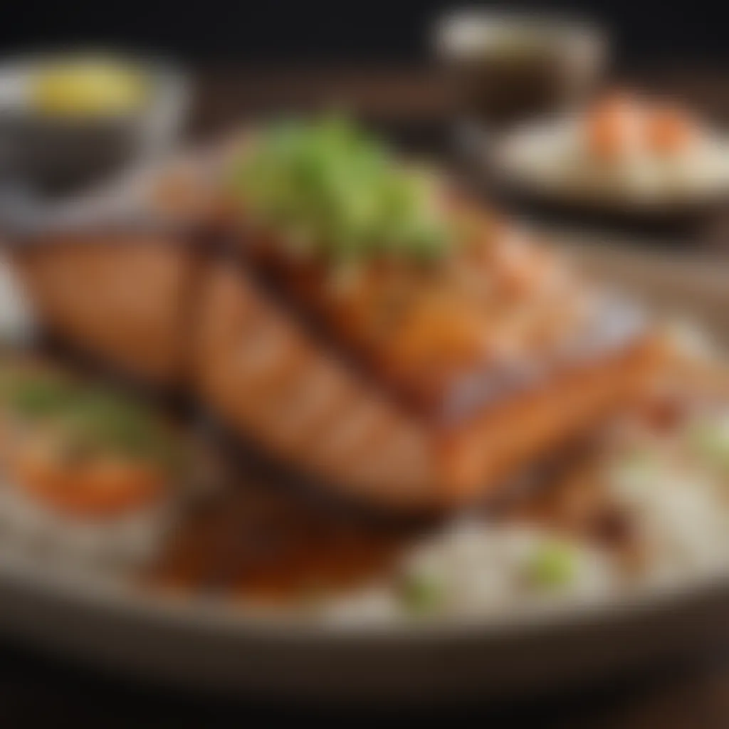 Exquisite Teriyaki Glazed Salmon Presentation