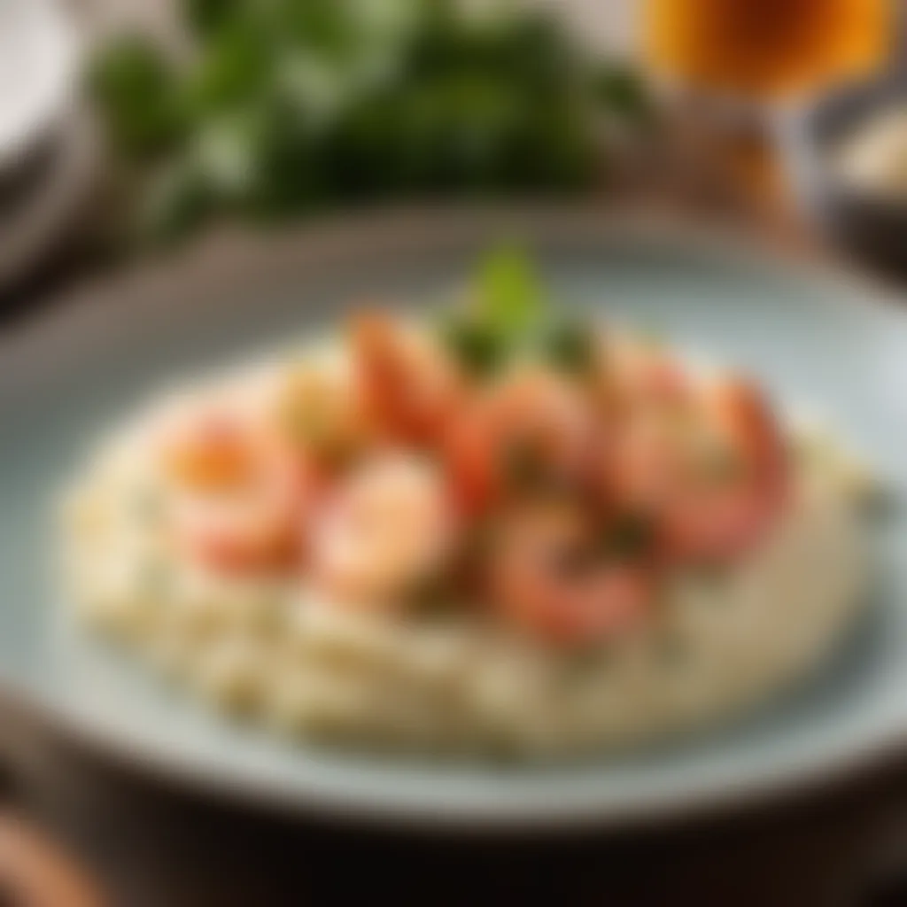 Fresh ingredients for shrimp and grits recipe